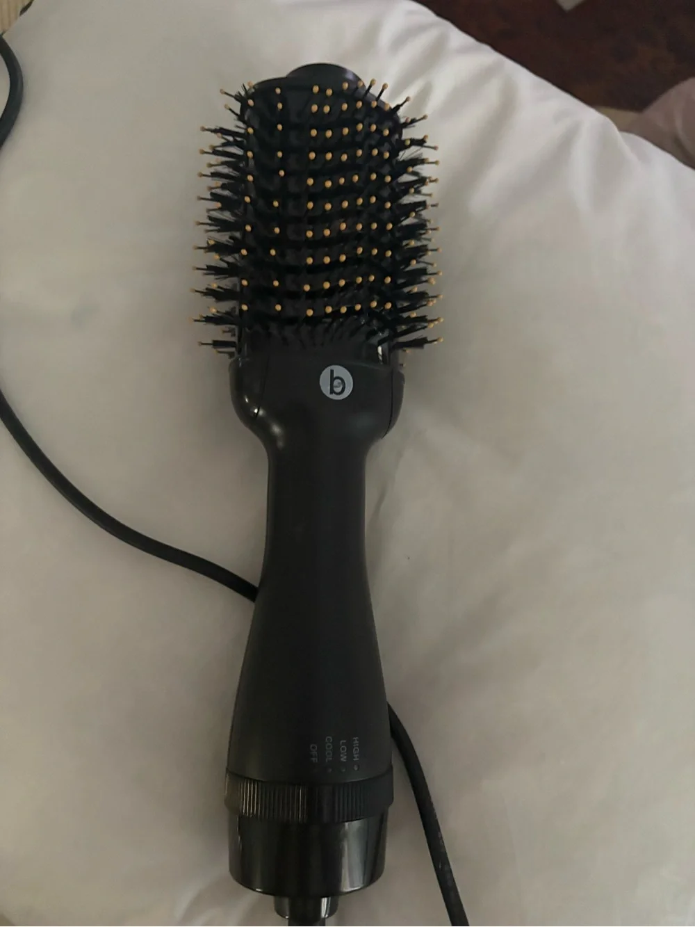 Rotating Hot Air Styling Brush - Black